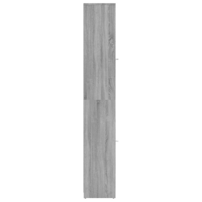 Armoire de bain Sonoma gris 30x30x183,5 cm Bois d'ingénierie – Image 2