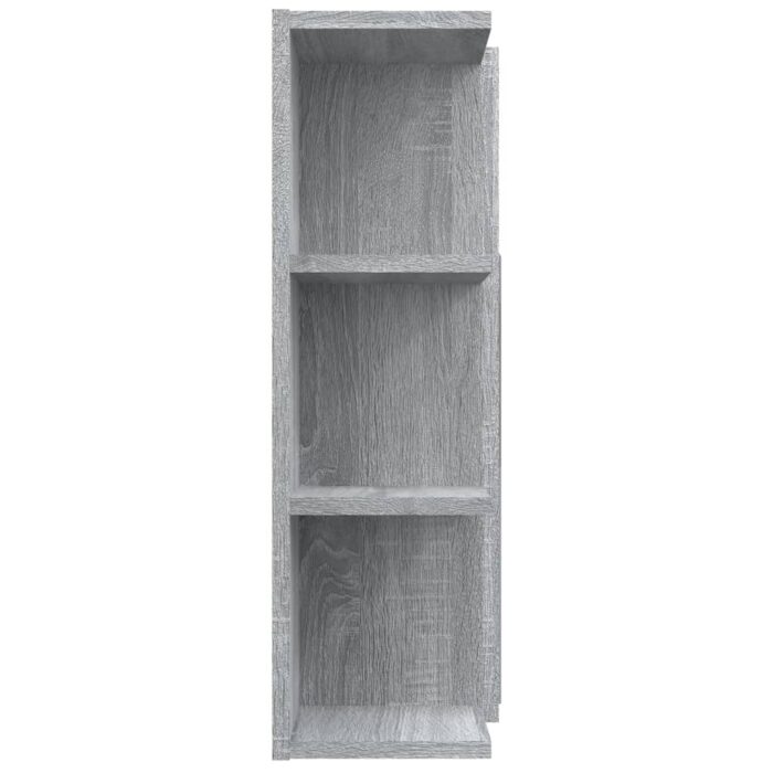 Armoire à miroir de salle de bain Sonoma gris 80x20,5x64cm Bois – Image 5