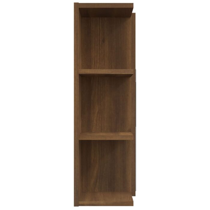 Armoire à miroir de salle de bain Chêne brun 80x20,5x64 cm Bois – Image 5
