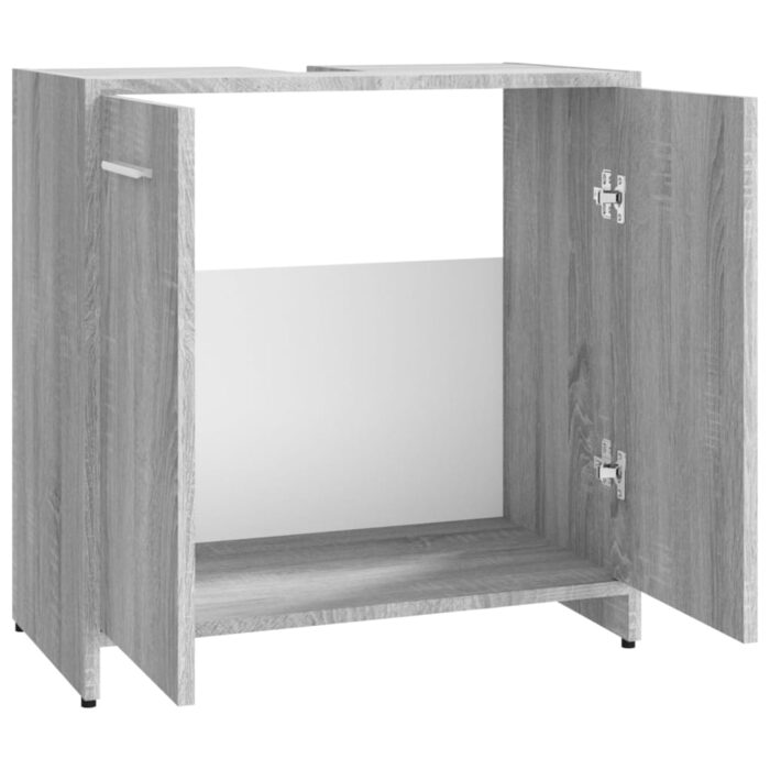 Armoire de bain Sonoma gris 60x33x60 cm Bois d'ingénierie – Image 4