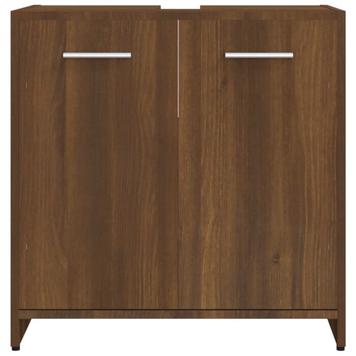 Armoire de bain Chêne marron 60x33x60 cm Bois d'ingénierie – Image 3