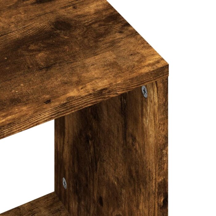 Tables basses gigognes 2 pcs chêne fumé bois d'ingénierie – Image 6