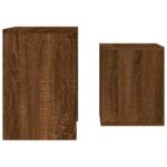Tables basses gigognes 2 pcs chêne marron bois d'ingénierie – Image 3