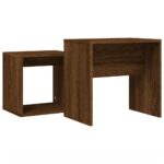 Tables basses gigognes 2 pcs chêne marron bois d'ingénierie – Image 4