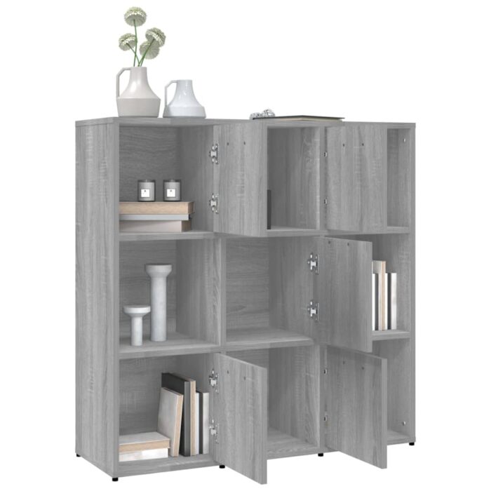 Bibliothèque Sonoma gris 90x30x90 cm Bois d'ingénierie – Image 2