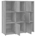 Bibliothèque Sonoma gris 90x30x90 cm Bois d'ingénierie – Image 3