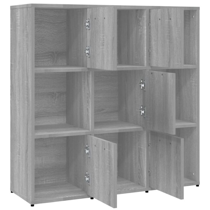 Bibliothèque Sonoma gris 90x30x90 cm Bois d'ingénierie – Image 3