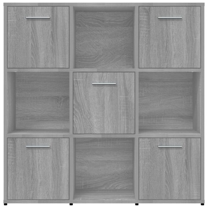 Bibliothèque Sonoma gris 90x30x90 cm Bois d'ingénierie – Image 4