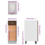 Armoire de plancher à tiroir "Lyon" Chêne marron 30x46x81,5 cm – Image 8