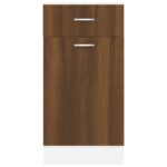 Armoire de plancher à tiroir Chêne marron 40x46x81,5 cm – Image 3