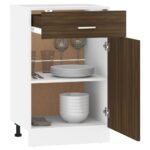 Armoire de plancher à tiroir Chêne marron 50x46x81,5 cm – Image 2
