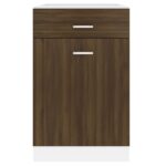 Armoire de plancher à tiroir Chêne marron 50x46x81,5 cm – Image 3