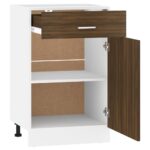 Armoire de plancher à tiroir Chêne marron 50x46x81,5 cm – Image 5