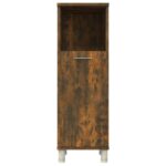 Armoire de bain Chêne fumé 30x30x95 cm Bois d'ingénierie – Image 5