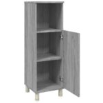 Armoire de bain Sonoma gris 30x30x95 cm Bois d'ingénierie – Image 4