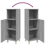 Armoire de bain Sonoma gris 30x30x95 cm Bois d'ingénierie – Image 7