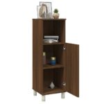 Armoire de bain Chêne marron 30x30x95 cm Bois d'ingénierie – Image 3