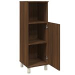Armoire de bain Chêne marron 30x30x95 cm Bois d'ingénierie – Image 4