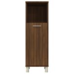 Armoire de bain Chêne marron 30x30x95 cm Bois d'ingénierie – Image 5