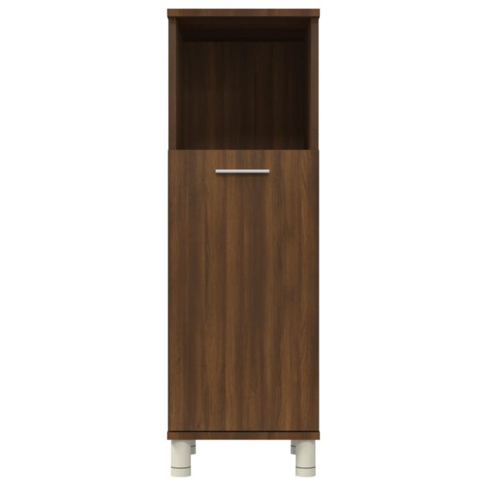Armoire de bain Chêne marron 30x30x95 cm Bois d'ingénierie – Image 5