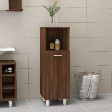 Armoire de bain Chêne marron 30x30x95 cm Bois d'ingénierie