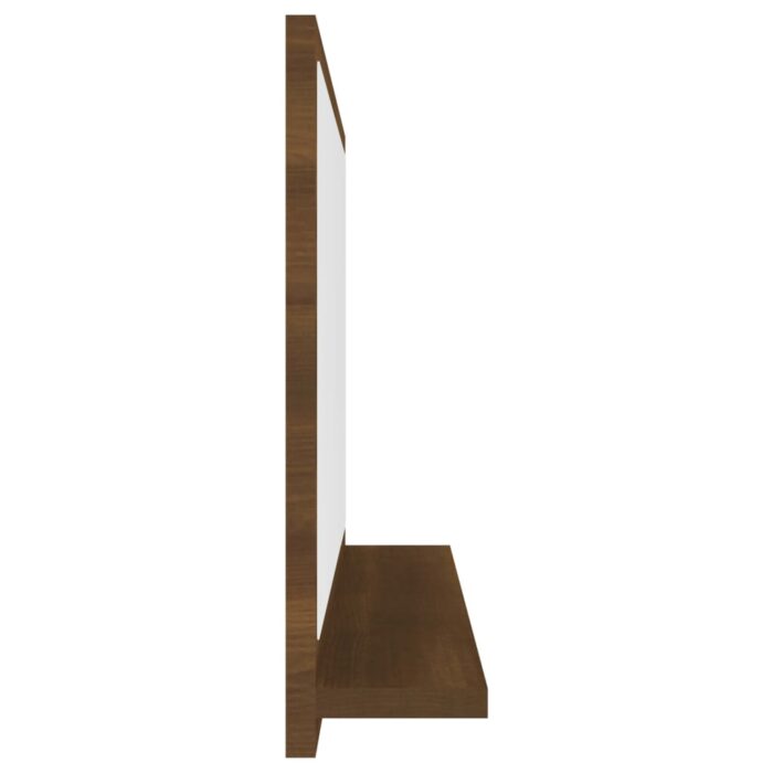 Miroir de bain Chêne marron 60x10,5x37 cm Bois d'ingénierie – Image 2