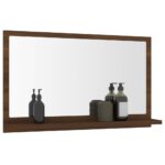 Miroir de bain Chêne marron 60x10,5x37 cm Bois d'ingénierie – Image 4