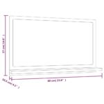 Miroir de bain Chêne marron 60x10,5x37 cm Bois d'ingénierie – Image 6