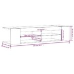 Meuble TV avec lumières LED chêne marron 135x39x30 cm – Image 11
