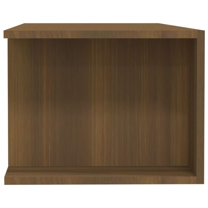Meuble TV avec lumières LED chêne marron 135x39x30 cm – Image 3