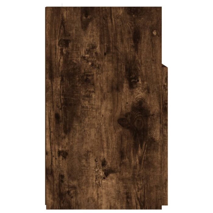 Meuble TV avec lumières LED Chêne fumé 120x30x50 cm – Image 8