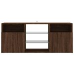 Meuble TV avec lumières LED Chêne marron 120x30x50 cm – Image 7