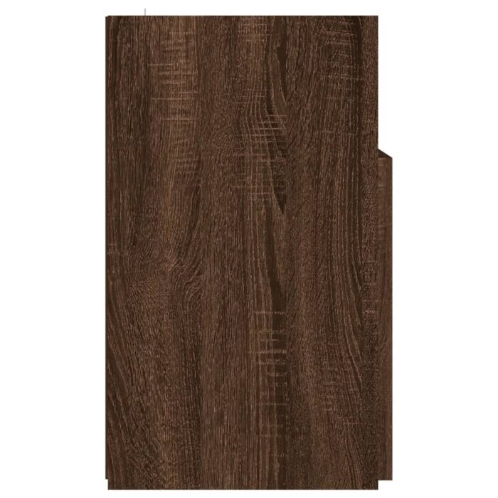 Meuble TV avec lumières LED Chêne marron 120x30x50 cm – Image 8
