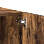 Meuble TV Chêne fumé 100x35x40 cm Bois d'ingénierie – Image 7