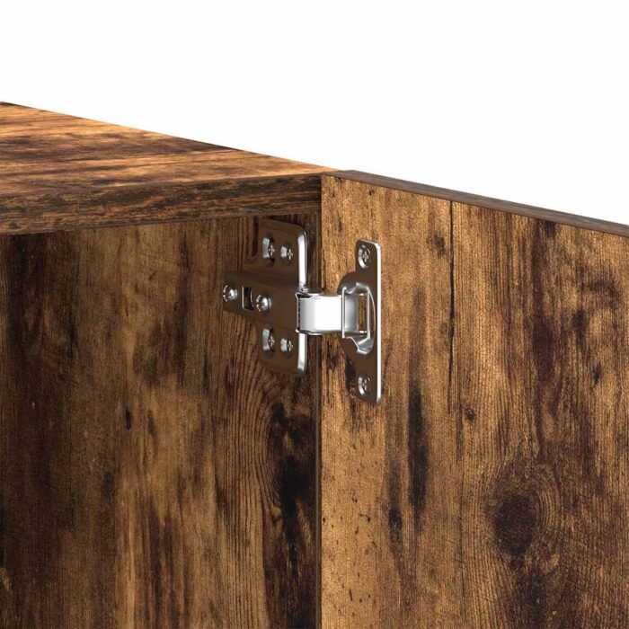 Meuble TV Chêne fumé 100x35x40 cm Bois d'ingénierie – Image 7