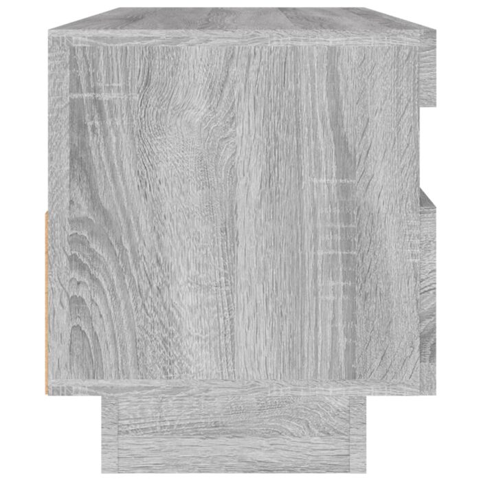 Meuble TV avec lumières LED sonoma gris 100x35x40 cm – Image 9