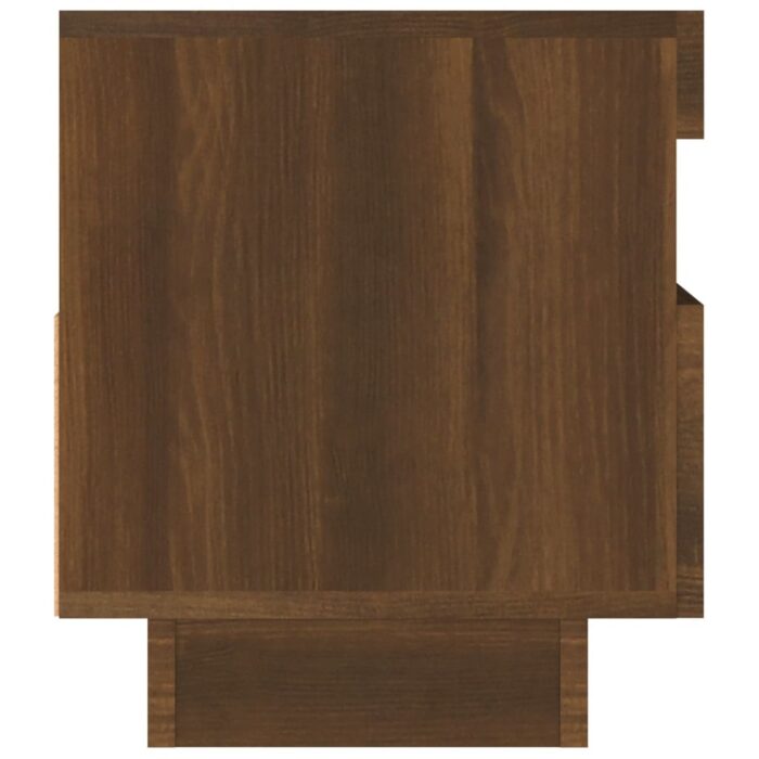 Meuble TV avec lumières LED chêne marron 80x35x40 cm – Image 8