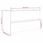 Ensemble de meubles de salle de bain 2 pcs Chêne fumé – Image 12