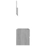 Ensemble de meubles de salle de bain 2 pcs Sonoma gris – Image 4