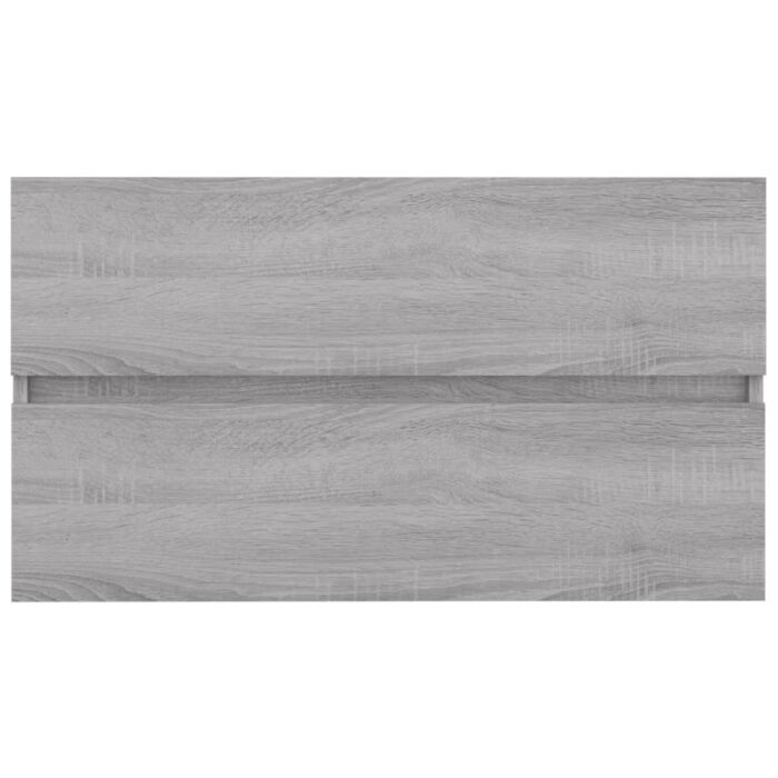 Ensemble de meubles de salle de bain 2 pcs Sonoma gris – Image 7