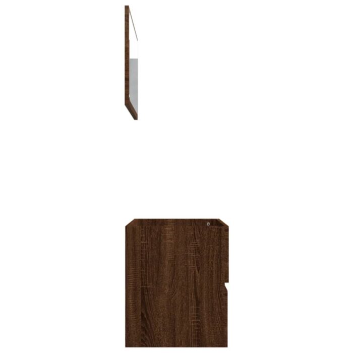 Ensemble de meubles de salle de bain 2 pcs Chêne marron – Image 4