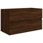 Ensemble de meubles de salle de bain 2 pcs Chêne marron – Image 5