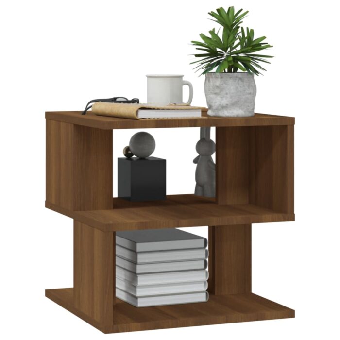 Table d'appoint Chêne marron 40x40x40 cm Bois d'ingénierie – Image 3