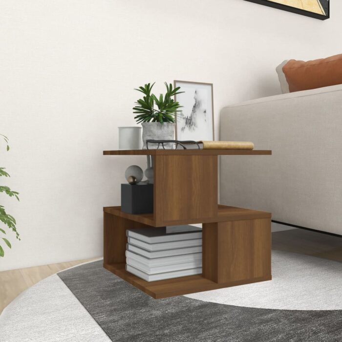 Table d'appoint Chêne marron 40x40x40 cm Bois d'ingénierie – Image 1