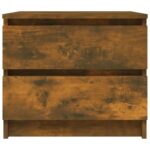 Tables de chevet 2pcs Chêne fumé 50x39x43,5cm Bois d'ingénierie – Image 2