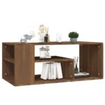 Table basse Chêne marron 100x50x40 cm Bois d'ingénierie – Image 3