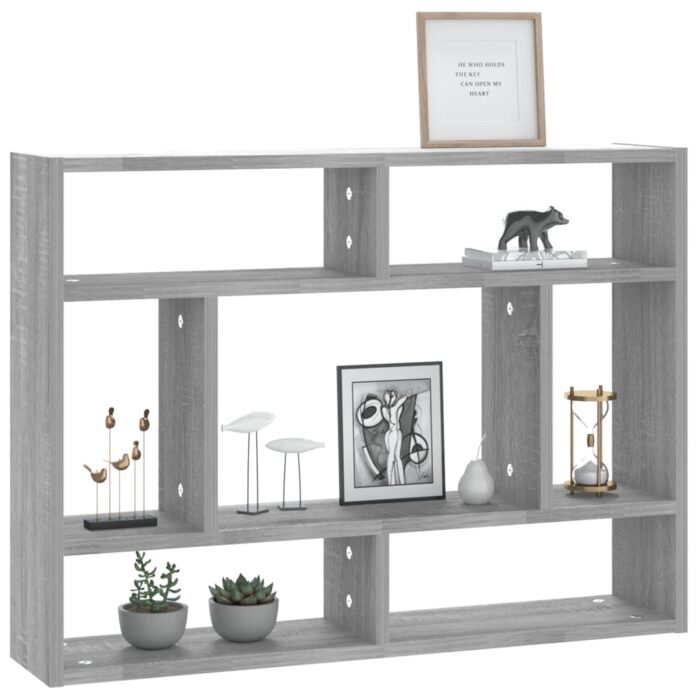 Étagère murale Sonoma gris 75x16x55 cm Bois d'ingénierie – Image 3
