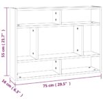 Étagère murale Chêne marron 75x16x55 cm Bois d'ingénierie – Image 4