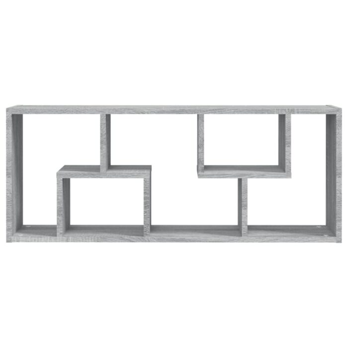 Étagère murale Sonoma gris 36x16x90 cm Bois d'ingénierie – Image 2