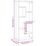 Étagère murale Sonoma gris 36x16x90 cm Bois d'ingénierie – Image 7